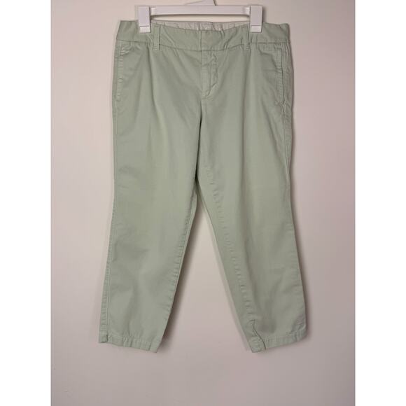 J. Crew Pants - J.Crew Broken-In Straight Chino Pants Women’s 8 City Fit Mint Green Cotton